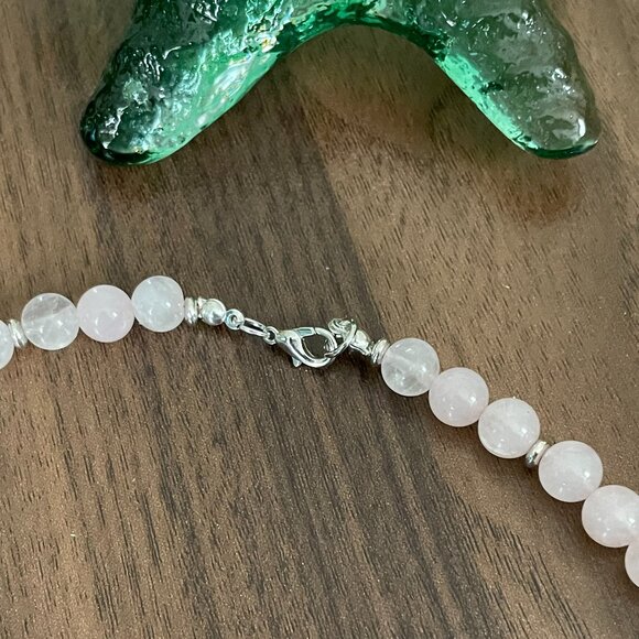 Rose Quartz Bead Necklace - Picture 7 of 7